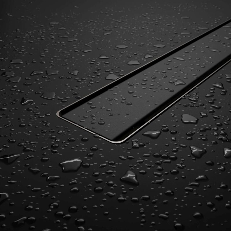 Изображение товара Дренажный канал RGW Shower Drain SDR-20B 80 см черная решетка нержавеющая сталь Германия