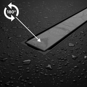 Изображение товара Дренажный канал RGW Shower Drain SDR-22B, 40 см, решетка под плитку черная, 47212240-04