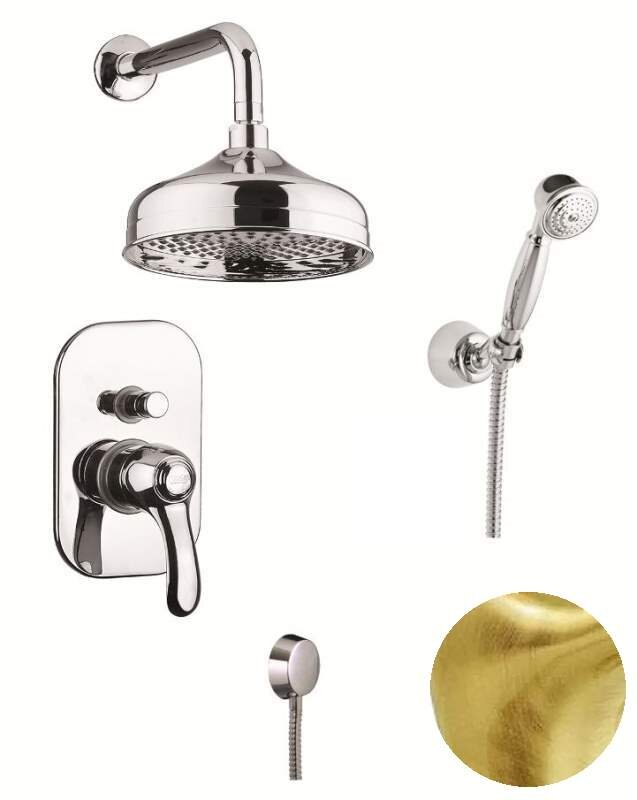 Изображение товара Душевая система Fiore Jafar золото (встроенная) 47OO5138