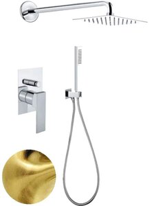 Изображение товара Душевая система Fiore Kube матовое золото встроенная 150 см