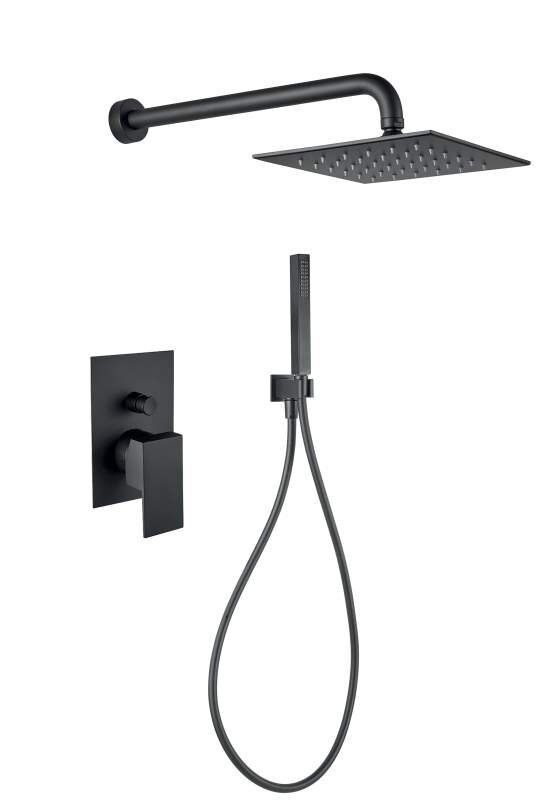 Изображение товара Душевая система Fiore Kube 100NN7553 Черный матовый - настенный скрытый монтаж