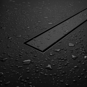 Изображение товара Дренажный канал RGW Shower Drain SDR-31B 40 см с черной решеткой из нержавеющей стали