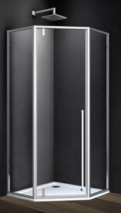 Изображение товара Душевой уголок Vincea Penta VSP-3P 90 x 90 см пятиугольный, дверь распашная, стекло прозрачное, хром, VSP-3P900CL