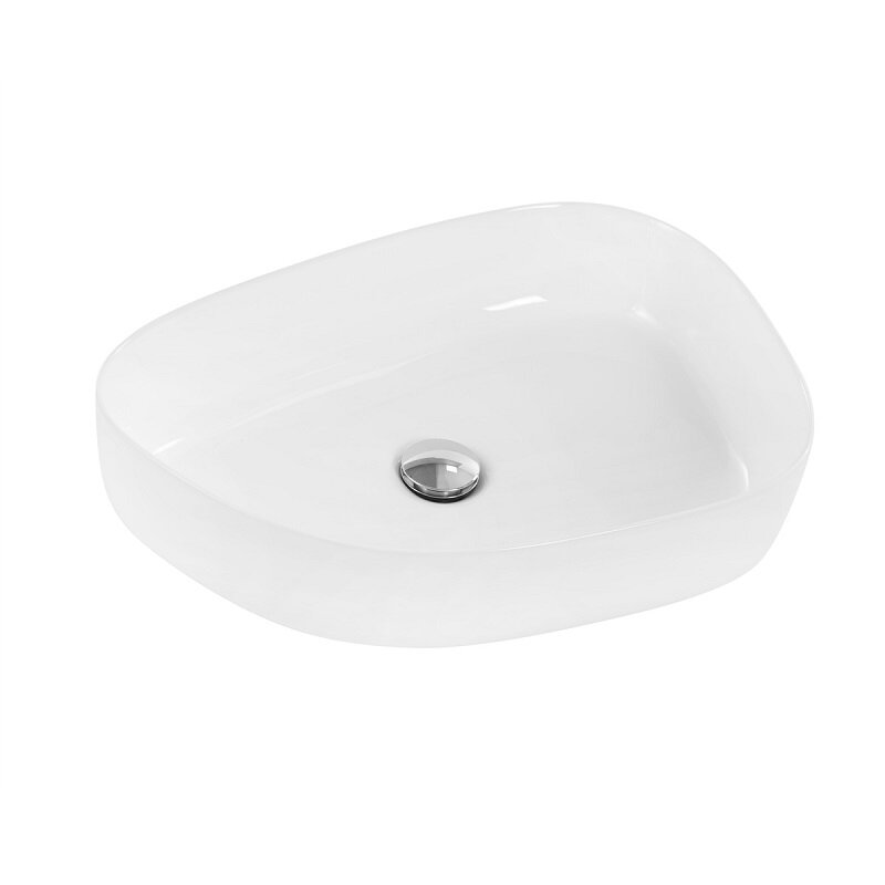 Изображение товара Раковина Belbagno BB1435 белая накладная 55x40 см с высоким бортиком