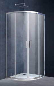 Изображение товара Душевой уголок Vincea Alpha VSQ-3AL 90 x 90 см четверть круга, дверь раздвижная, стекло прозрачное, хром, VSQ-3AL900CL