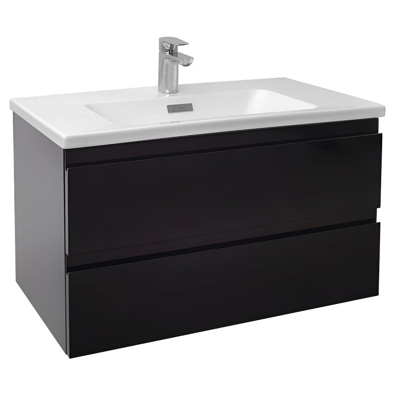 Изображение товара Тумба под раковину Jacob Delafon Madeleine EB2053-J53 80 см черный матовый лак