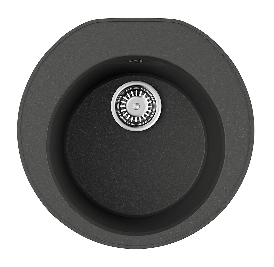 Изображение товара Кухонная мойка Omoikiri Miya 55R PL из искусственного камня, черная, 50,5x49x23 см