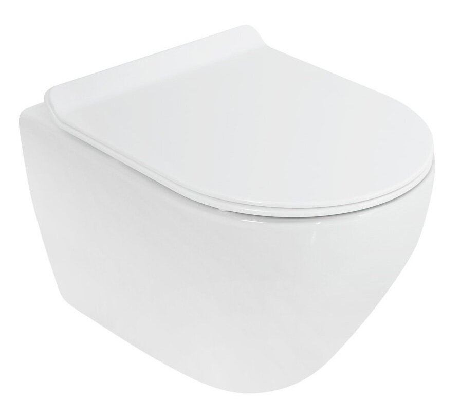 Изображение товара Подвесной безободковый унитаз Cezares Stylus CZR-513-TH-R белый