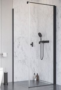Изображение товара Душевой уголок Radaway Nes Black KDJ I, 90 x 75 см, правая дверь, стекло прозрачное, профиль черный