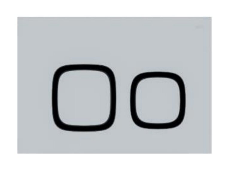 Изображение товара Клавиша смыва Iddis Unifix UNI04WBi77 универсальная, матовый белый c чёрными кольцами