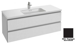 Изображение товара Тумба под раковину Jacob Delafon Vox 120 см, EB2021-RA-M61, черный матовый лак
