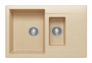 Изображение товара Кухонная мойка Polygran Brig-770 бежевый 77 см с двумя чашами