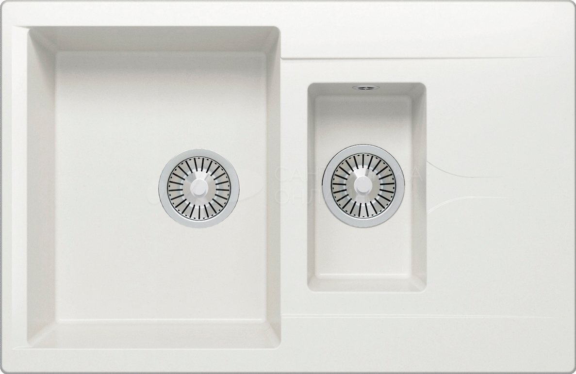 Изображение товара Кухонная мойка Polygran Brig-770 белый хлопок 77x50 см