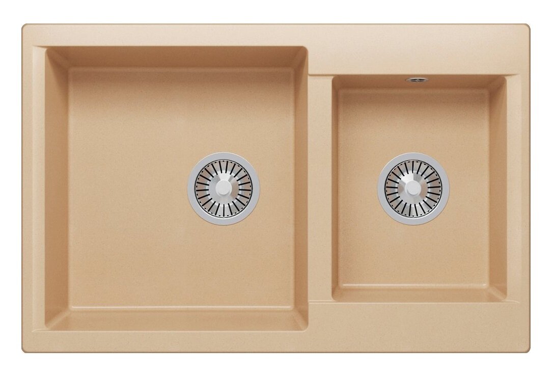 Изображение товара Кухонная мойка Polygran Brig-772 бежевый 77.2 см искусственный гранит Изображение товара Кухонная мойка Polygran Brig-772 бежевый 77.2 см искусственный гранит