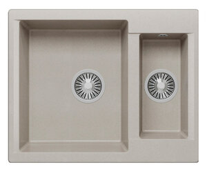 Изображение товара Кухонная мойка Polygran Brig-620 62 см из искусственного гранита серый угловая установка