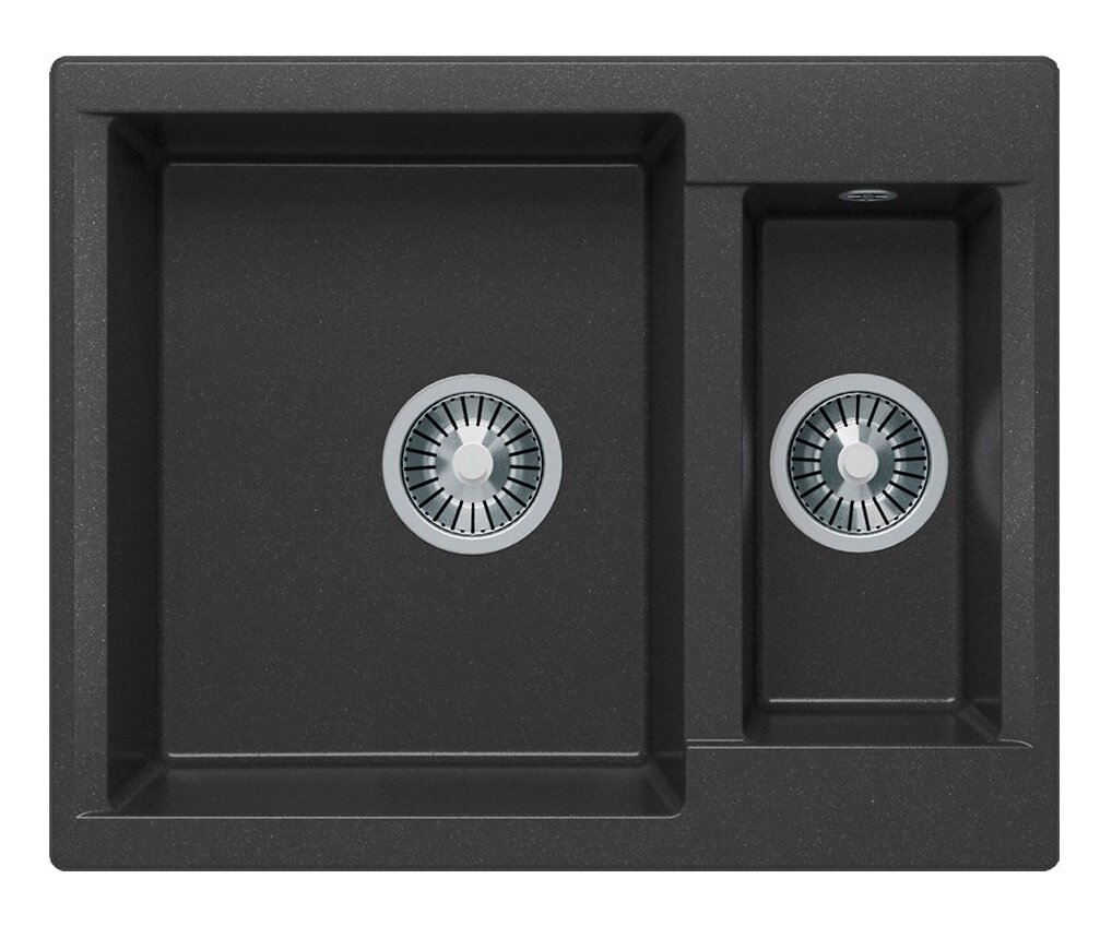 Изображение товара Кухонная мойка Polygran Brig-620 черная из искусственного гранита Изображение товара Кухонная мойка Polygran Brig-620 черная из искусственного гранита