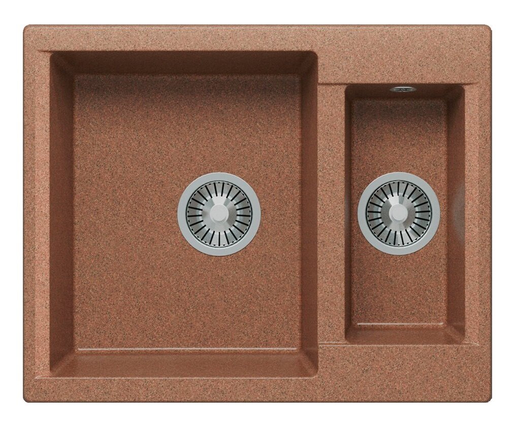 Изображение товара Кухонная мойка Polygran Brig-620 62 см терракот с двумя чашами