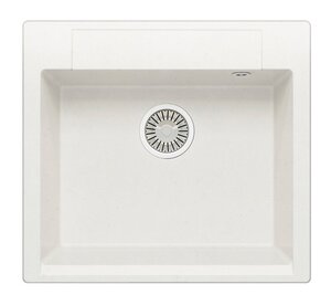 Изображение товара Кухонная мойка Polygran Argo-560 белая из искусственного гранита 56 см