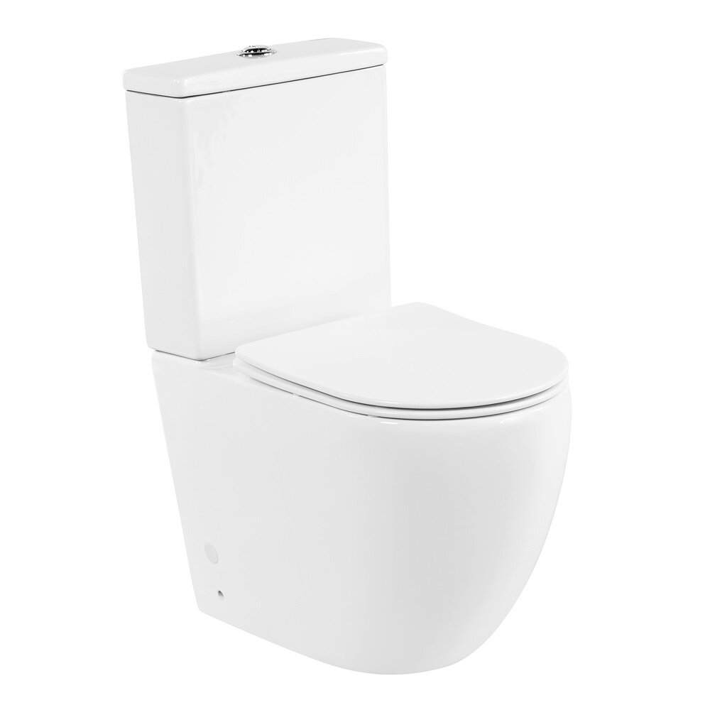 Изображение товара Напольный безободковый унитаз BelBagno Amanda BB051CPR/BB051T, фарфор, белый, каскадный слив