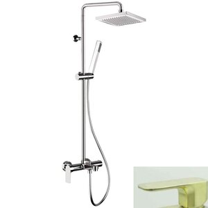 Изображение товара Душевая колонна Daniel Tiara TA636DU495590-DP матовое золото с квадратным душем
