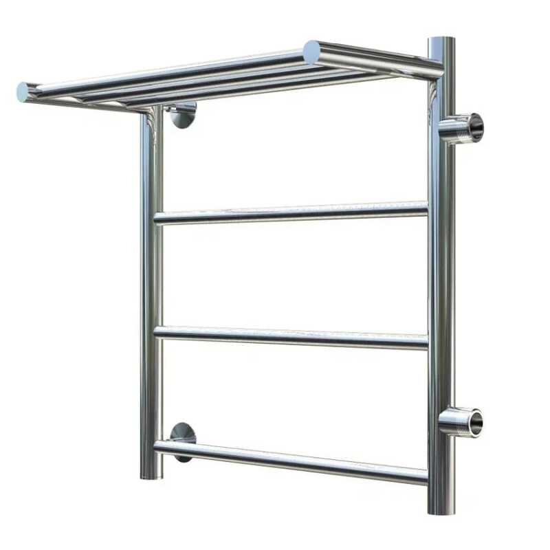 Изображение товара Полотенцесушитель водяной TERMOsmart Комфорт Эк 60x50, ширина 50 см, высота 60 см, с полкой, боковое подключение справа, хром, KE50/60PP