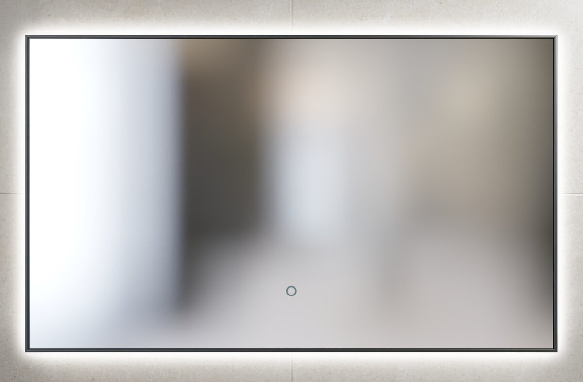 Изображение товара Зеркало Sanvit Панорама Black с подсветкой 100 см и сенсорным выключателем