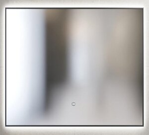 Изображение товара Зеркало Sanvit Панорама Black 75 см с подсветкой, сенсорный выключатель, черный, zpan75bl