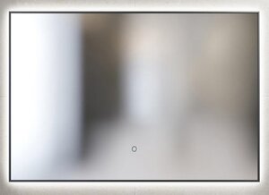 Изображение товара Зеркало Sanvit Панорама Black 90 см с подсветкой, сенсорный выключатель, черный, zpan90bl