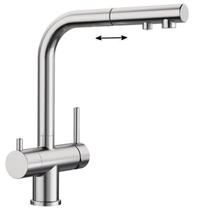 Изображение товара Смеситель для кухни Blanco Fontas-S II 525199, под фильтр, нержавеющая сталь