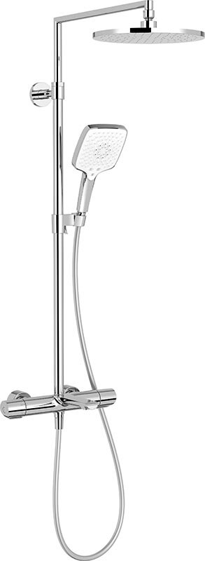 Изображение товара Душевая система Jacob Delafon Avid с термостатическим смесителем, верхний душ круглый, хром, E97389RU-9-CP