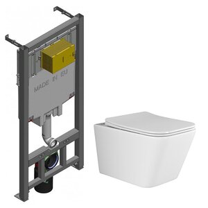 Изображение товара Инсталляция Jacob Delafon E29025-NF, с безободковым унитазом Ceramicanova Metric Rimless CN3007, сиденье микролифт, сантехфарфор, комплект Santehnica.ru