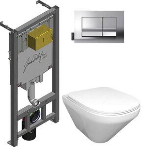 Изображение товара Инсталляция Jacob Delafon с унитазом Modern Life, подвесная, безободковый, белый