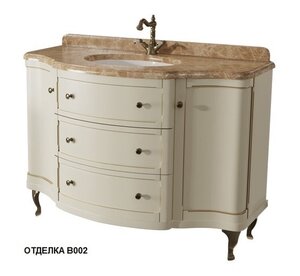 Изображение товара Тумба под раковину Caprigo Imperio 120 см с филёнками, 2 ящика, напольная, отделка B002, 11617-B002