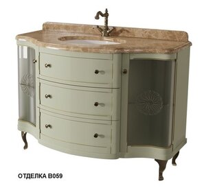 Изображение товара Тумба под раковину Caprigo Imperio 120 см со стеклами, 2 ящика