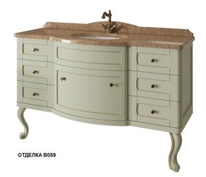 Изображение товара Тумба под раковину Caprigo Imperio 140 см, 7 ящиков, подвесная, отделка B059, 11620-B059