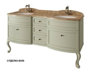 Изображение товара Тумба под раковину Caprigo Imperio 160 см, 5 ящиков, подвесная, отделка B059, 11619-B059