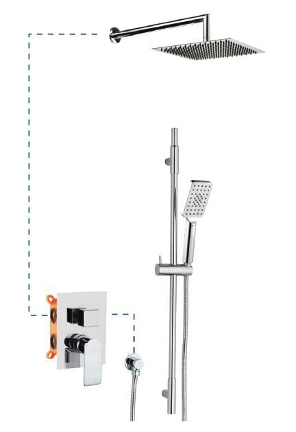 Изображение товара Душевая система AQG Alpha 19ALPEC21502 EC215, верхний душ квадратный, хром Изображение товара Душевая система AQG Alpha 19ALPEC21502 EC215, верхний душ квадратный, хром