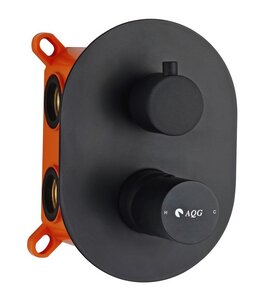 Изображение товара Смеситель AQG Tube 01TUB351NG для душа на 2 выхода, черный матовый