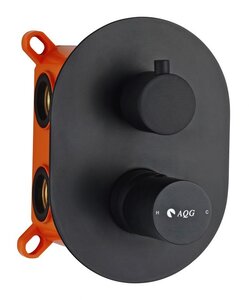 Изображение товара Смеситель AQG Tube 01TUB352NG для душа на 3 выхода, черный матовый