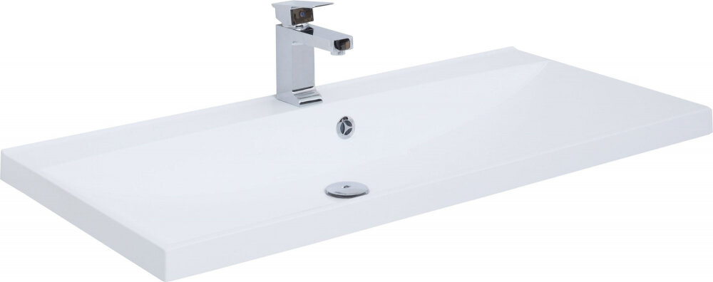 Изображение товара Раковина-столешница Aquanet Нота 284114 90 см, прямоугольная, белый