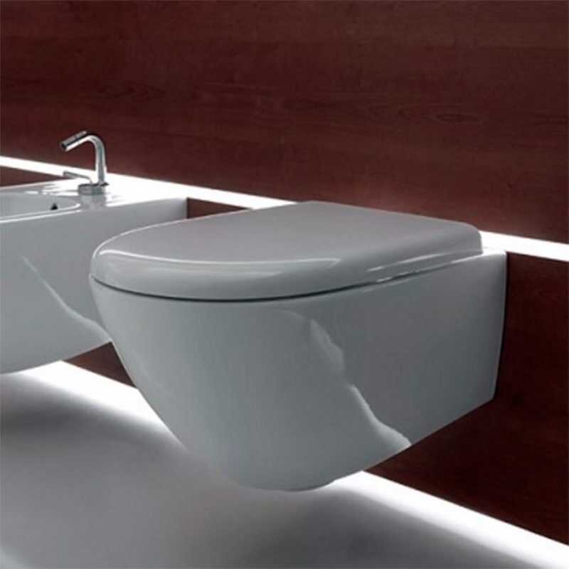 Изображение товара Подвесной безободковый унитаз Kerasan Aquatech 371401 55 см белый