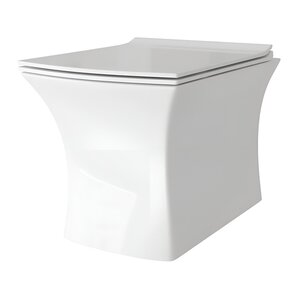 Изображение товара Подвесной безободковый унитаз Grossman, крышка тонкая микролифт, белый, GR-4461S