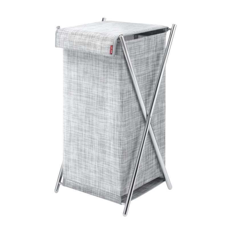Изображение товара Корзина для белья Casy Home 30x25x60 см серый хромированная сталь ткань быстро сохнет