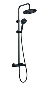 Изображение товара Душевая система AQG Nite 20NITR25NID05 с термостатом, верхний душ круглый, черный матовый