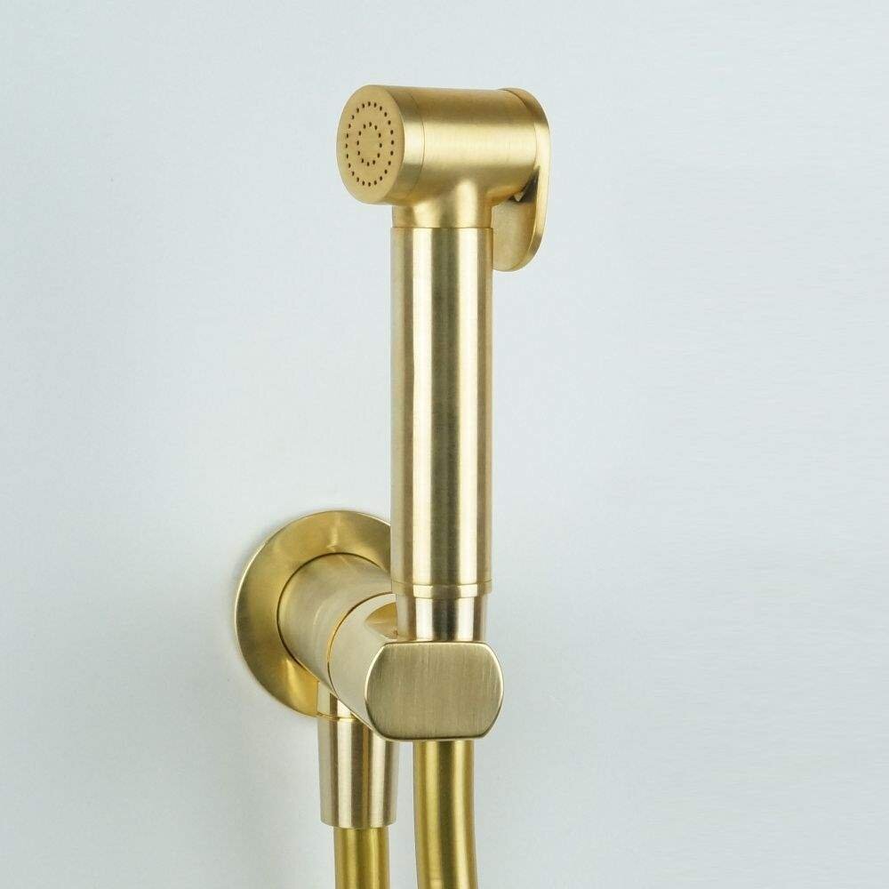 Изображение товара Гигиенический душ Daniel Suvi, S206444DC-DP, со смесителем, матовое золото