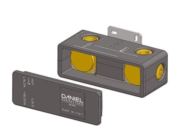 Изображение товара Внутренняя часть Daniel для смесителя из стены на горизонтальной пластине DANBOX632