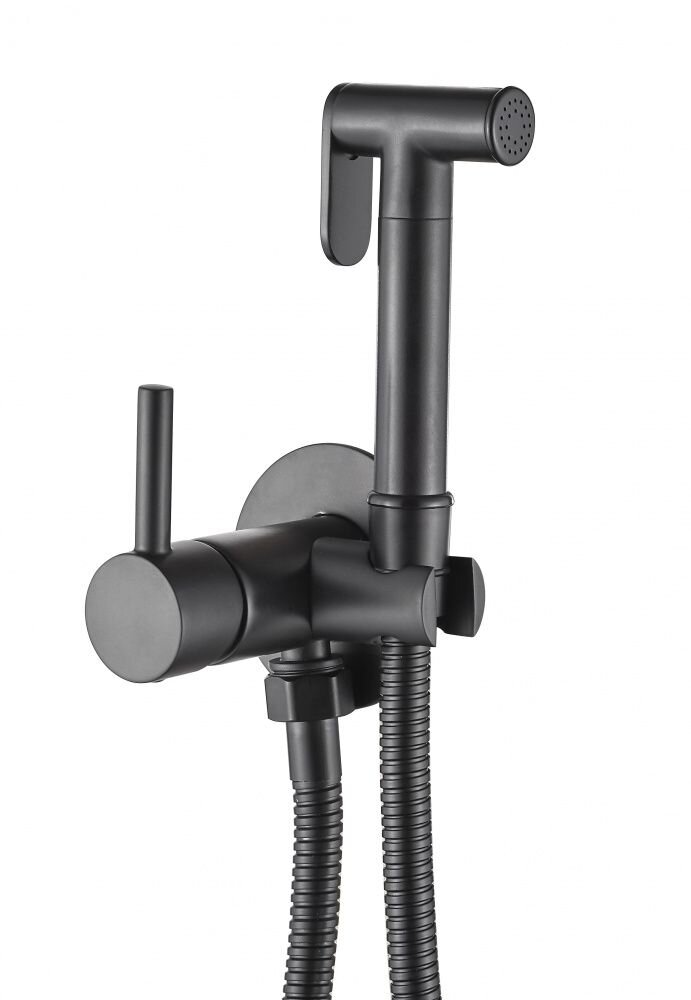 Изображение товара Гигиенический душ AQG Taus со смесителем черный матовый внутренняя установка