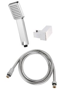 Изображение товара Душевой гарнитур AQG Artic SETE, ручной душ, шланг, 1 режим струи, хром