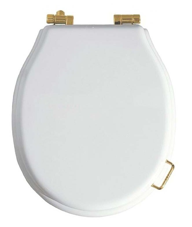 Изображение товара Крышка-сиденье для унитаза Boheme Vogue 906-W-G с микролифтом белое-золото