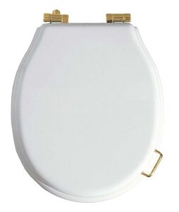 Изображение товара Крышка-сиденье для унитаза Boheme Vogue 906-W-G с микролифтом белое-золото